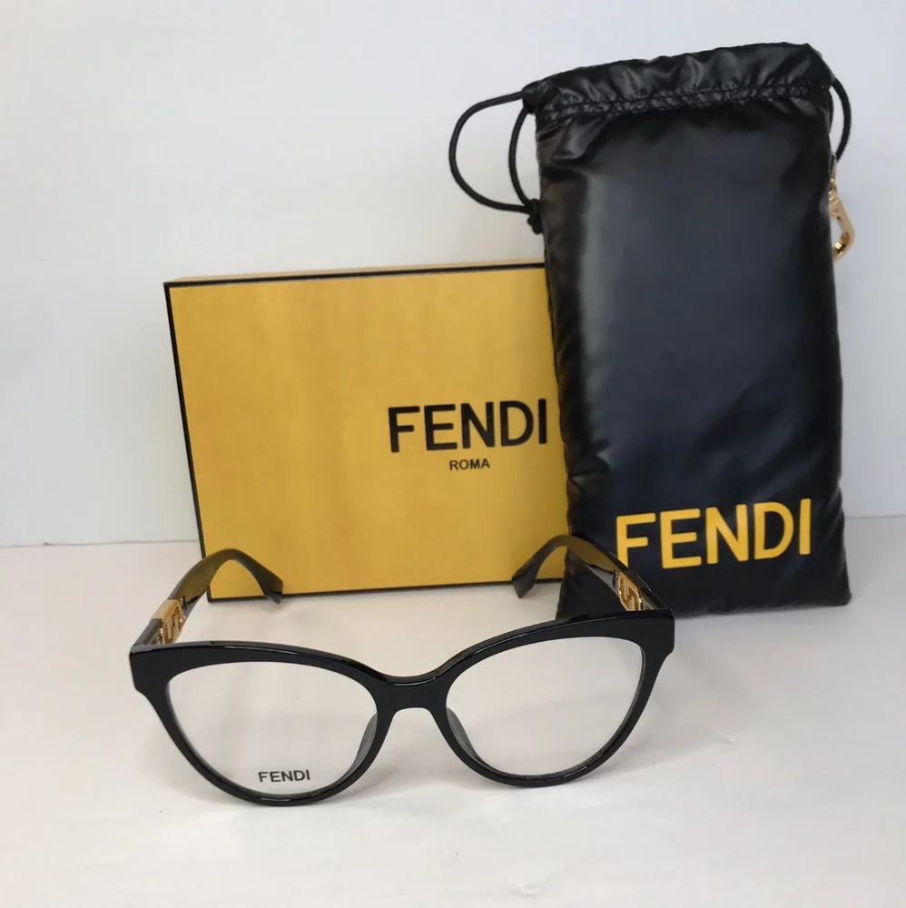💯Original New- FENDI Demo Cat Eye Ladies EyeglassesItem FE50026I 001